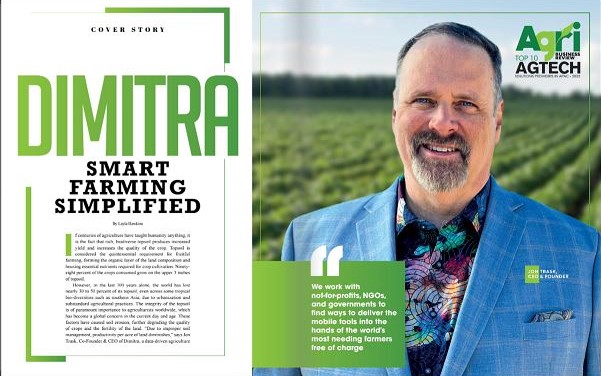 Dimitra is featured as a Top 10 Agtech Solutions Provider in this month’s Agriculture Business Review APAC Special Agtech Edition!