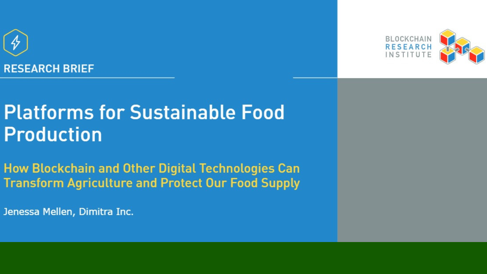 PLATFORMS FOR SUSTAINABLE FOOD PRODUCTION
